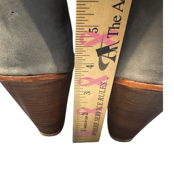 VTG Womens NOS Cowboy Boots ZODIAC USA Grey Suede Heeled Costal Cowgirl Size 8M - Picture 10 of 11